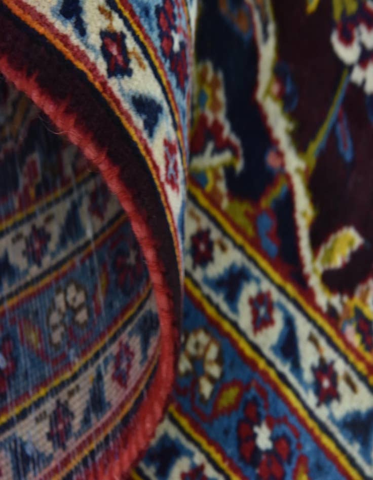 Detail image of  9' 2 x 13' 5  Hand Knotted Kashan Persian Wool Rug