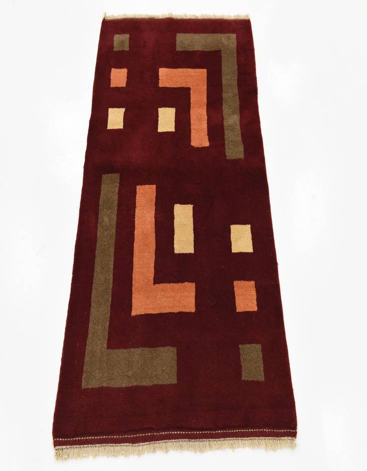 Detail image of  3' 4 x 5' 1  Hand Knotted Kashkuli Gabbeh Persian Wool Rug