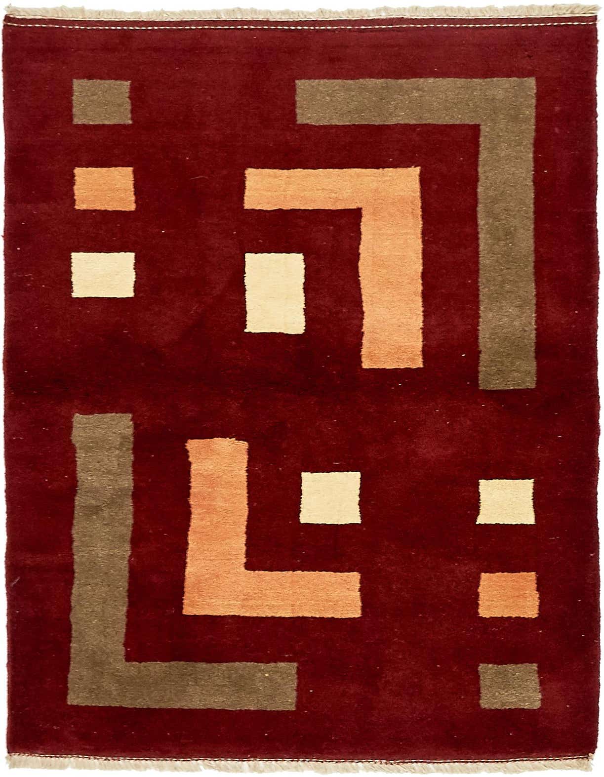 Primary image  3' 4 x 5' 1  Hand Knotted Kashkuli Gabbeh Persian Wool Rug