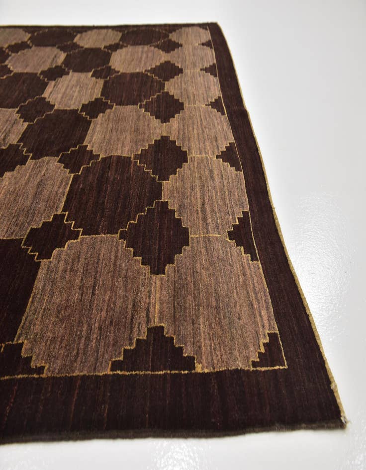 Detail image of  6' x 9'  Hand Knotted Kashkuli Gabbeh Wool Rug