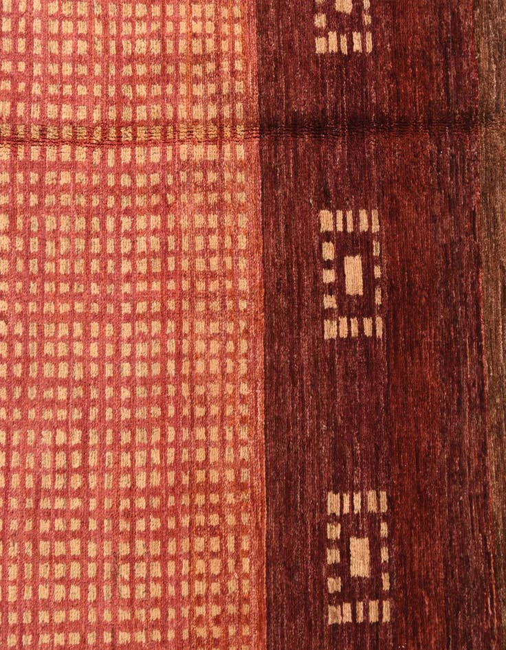 Detail image of  4' 8 x 6' 4  Hand Knotted Kashkuli Gabbeh Wool Rug