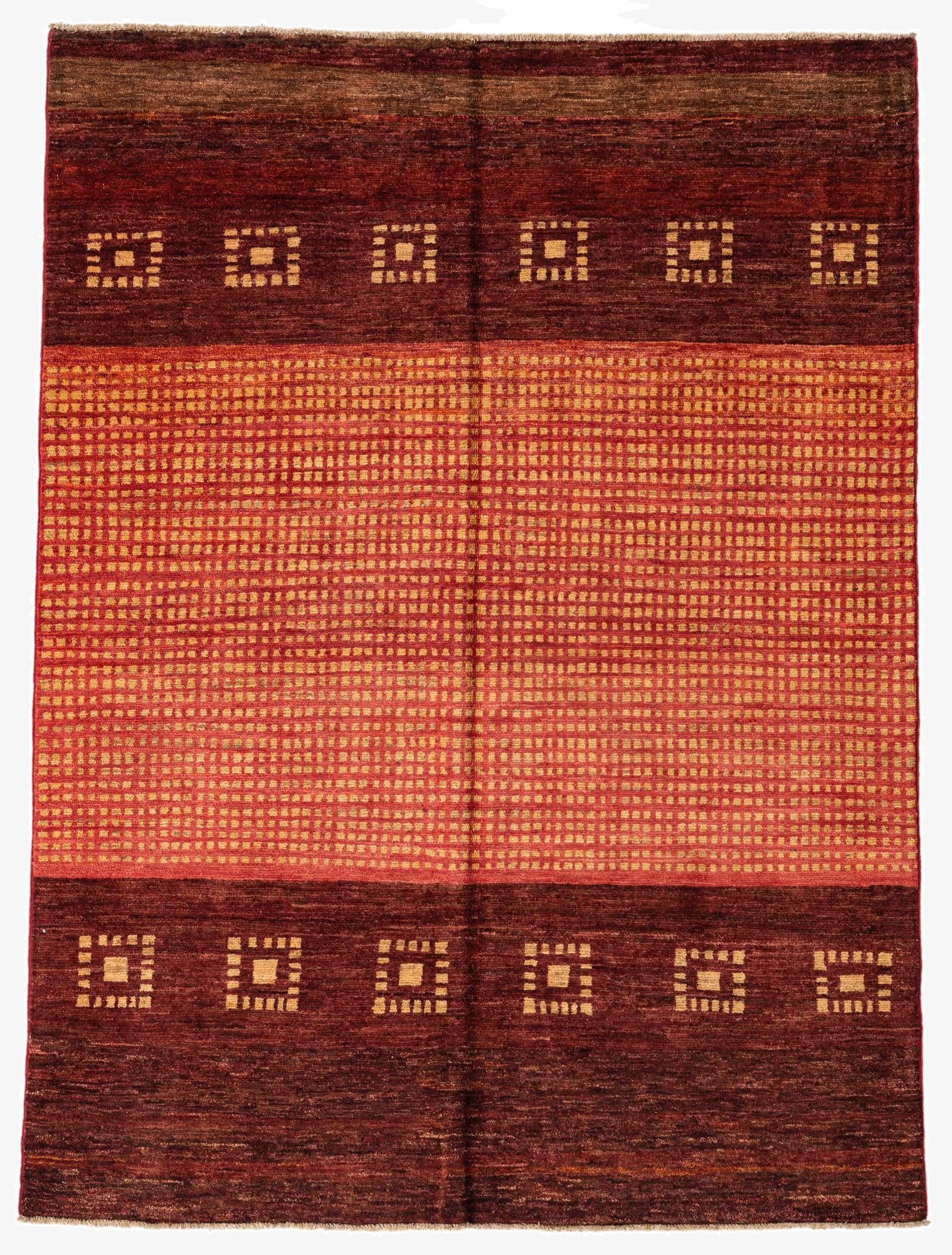  4' 8 x 6' 4  Hand Knotted Kashkuli Gabbeh Wool Rug