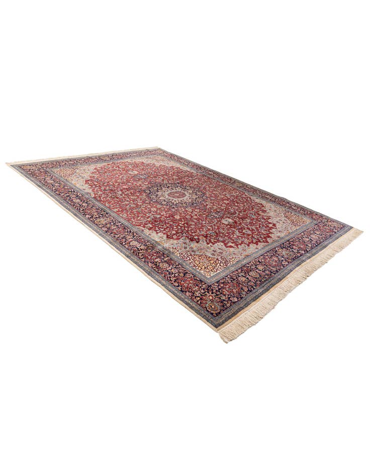 Detail image of  9' 2 x 12' 6  Hand Knotted Kashmir Oriental Wool Rug