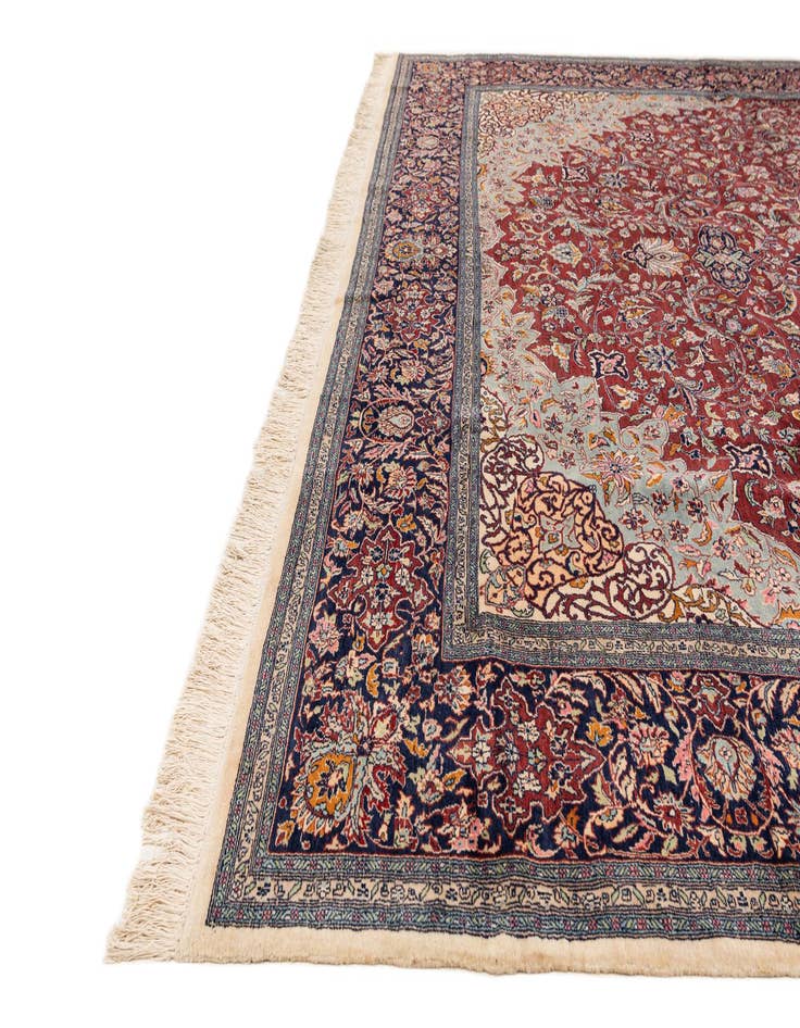 Detail image of  9' 2 x 12' 6  Hand Knotted Kashmir Oriental Wool Rug
