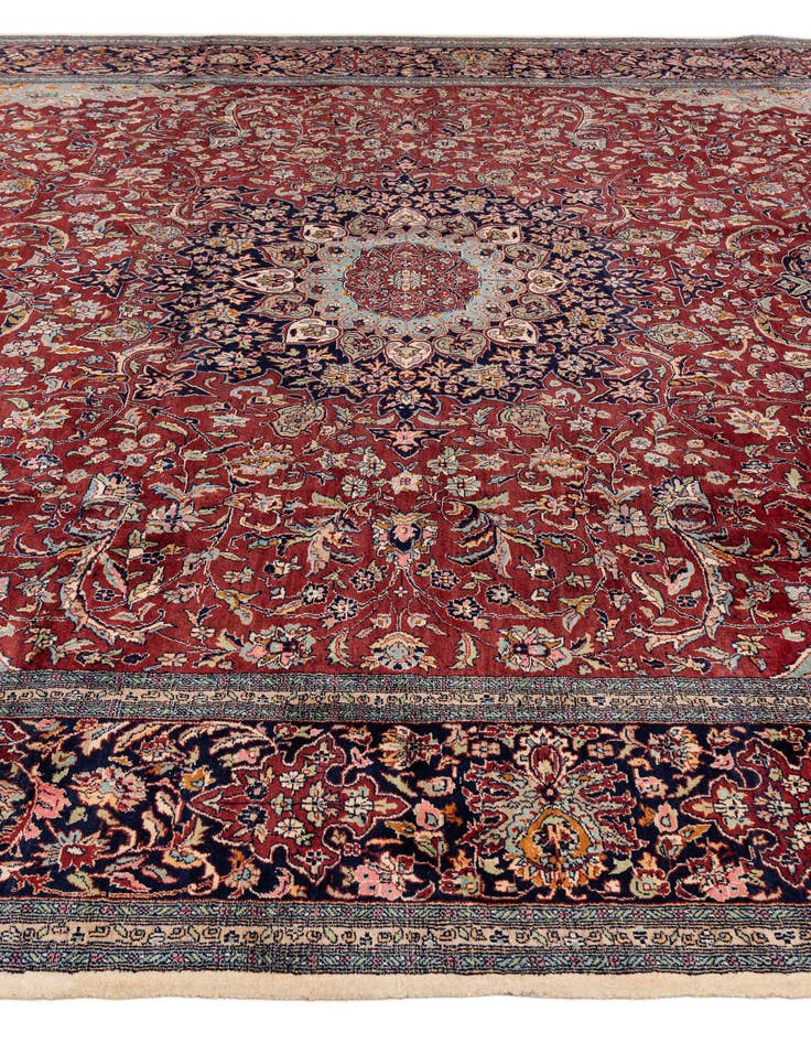 Detail image of  9' 2 x 12' 6  Hand Knotted Kashmir Oriental Wool Rug