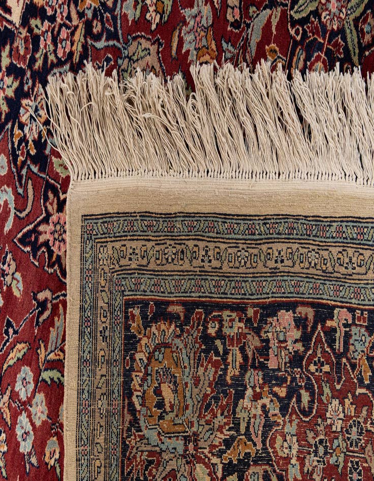 Detail image of  9' 2 x 12' 6  Hand Knotted Kashmir Oriental Wool Rug
