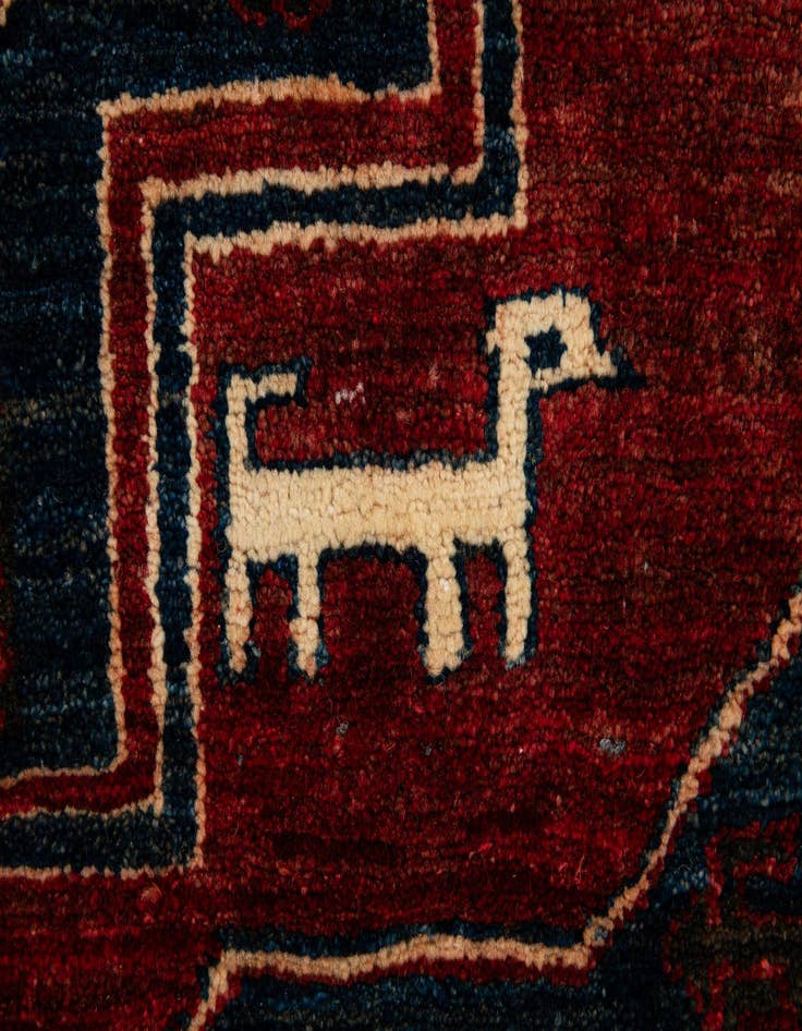 Detail image of  4' 11 x 6' 8  Hand Knotted Kazak Wool Rug
