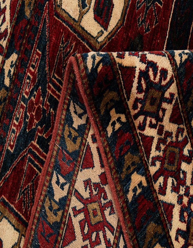 Detail image of  4' 11 x 6' 8  Hand Knotted Kazak Wool Rug
