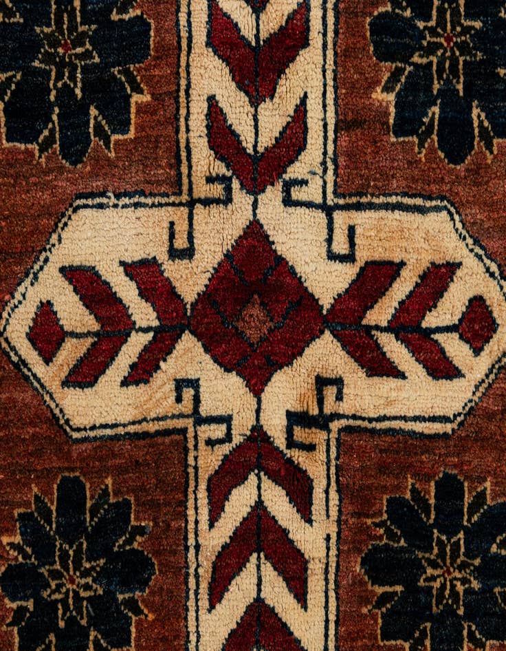 Detail image of  4' 11 x 6' 8  Hand Knotted Kazak Wool Rug