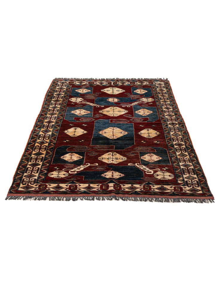 Detail image of  5' x 7' 5  Hand Knotted Kazak Wool Rug