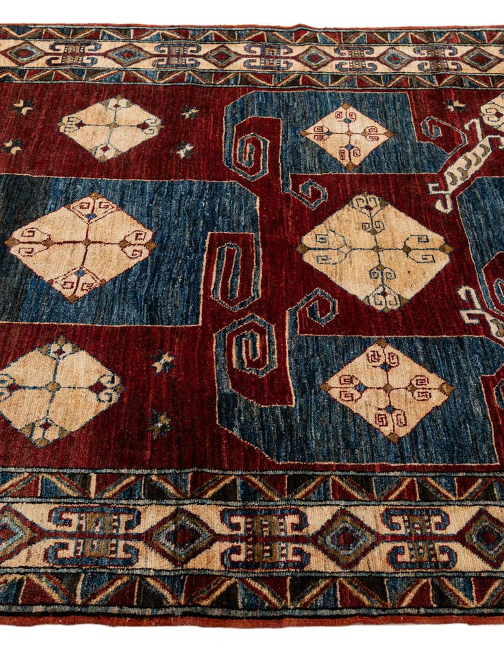 Detail image of  5' x 7' 5  Hand Knotted Kazak Wool Rug