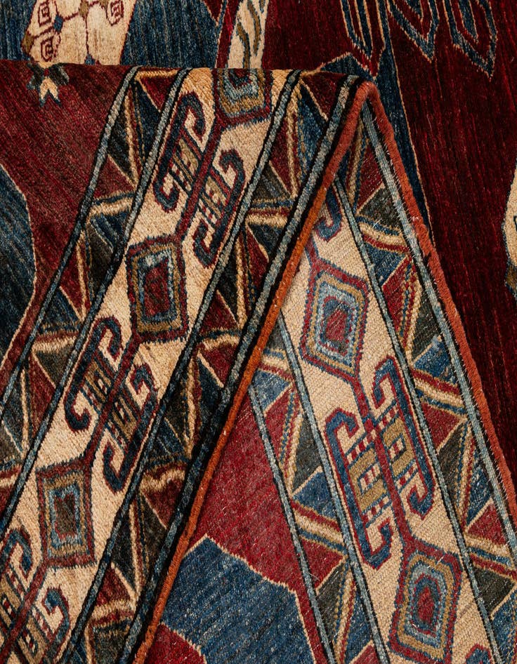 Detail image of  5' x 7' 5  Hand Knotted Kazak Wool Rug