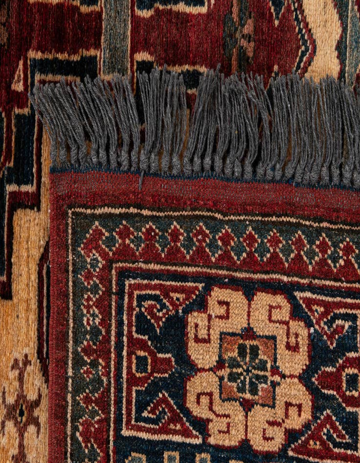 Detail image of  4' 1 x 6' 9  Hand Knotted Kazak Wool Rug