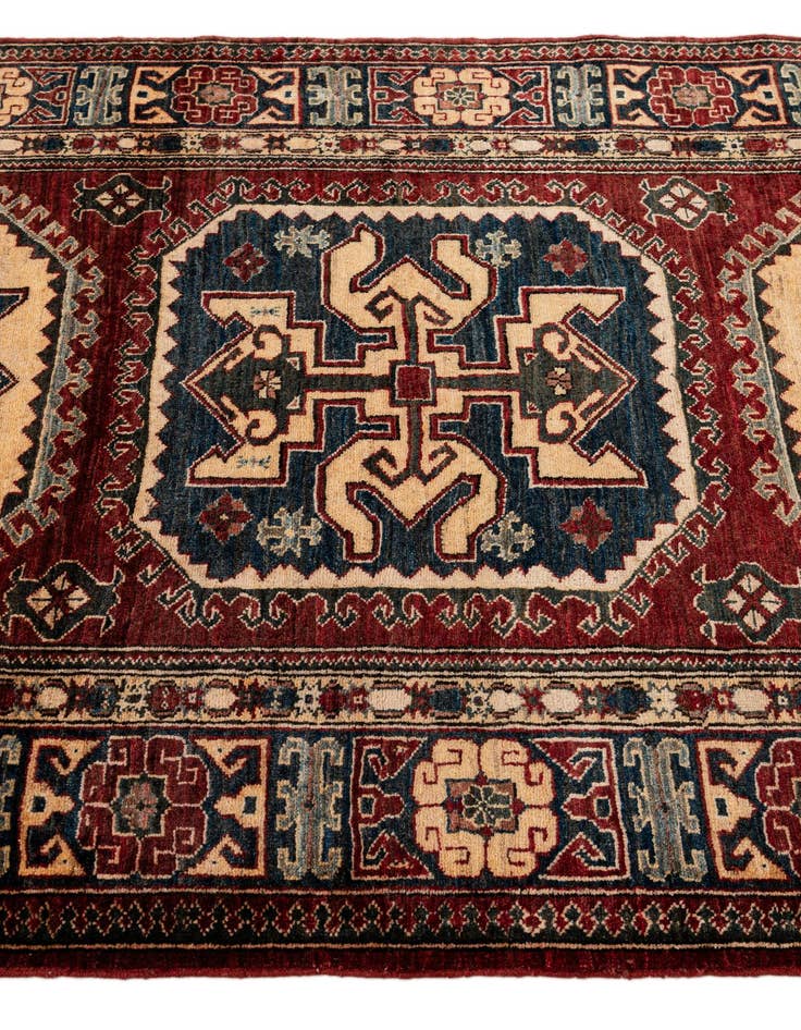 Detail image of  4' 1 x 6' 9  Hand Knotted Kazak Wool Rug