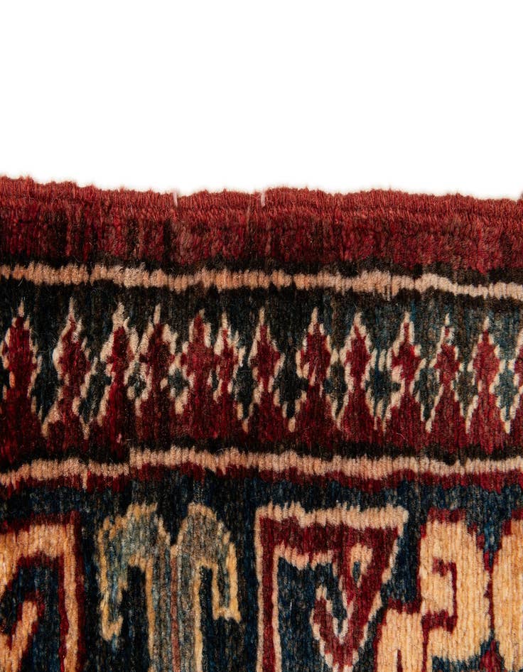 Detail image of  4' 1 x 6' 9  Hand Knotted Kazak Wool Rug