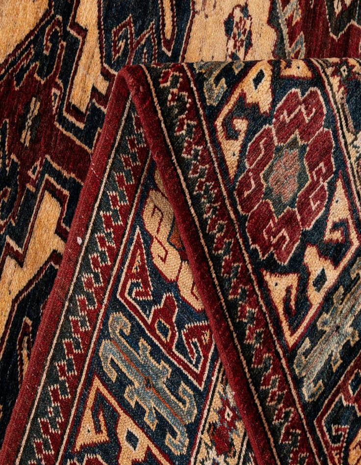 Detail image of  4' 1 x 6' 9  Hand Knotted Kazak Wool Rug