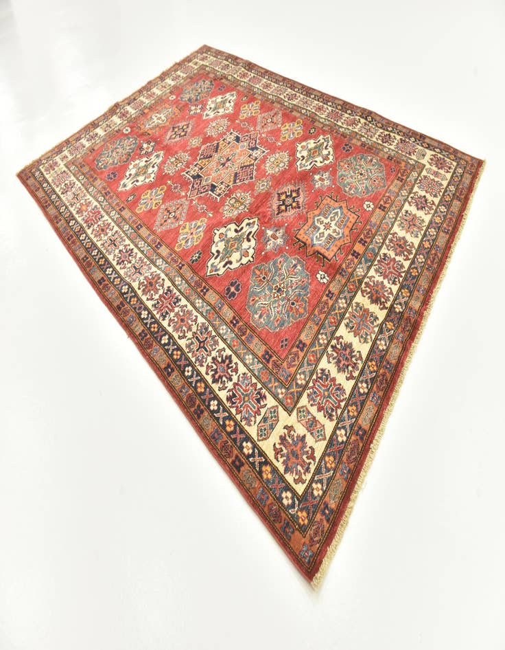 Detail image of  6' 1 x 8' 7  Hand Knotted Kazak Oriental Rug