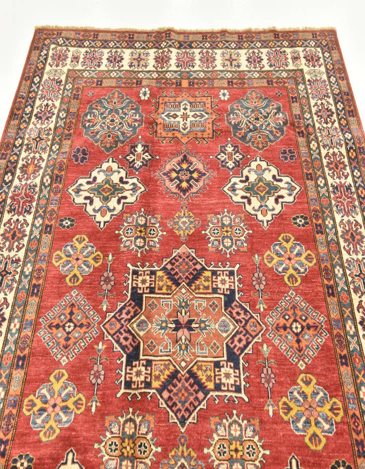 Detail image of  6' 1 x 8' 7  Hand Knotted Kazak Oriental Rug
