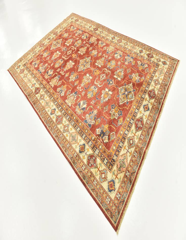 Detail image of  6' 1 x 9'  Hand Knotted Kazak Oriental Rug