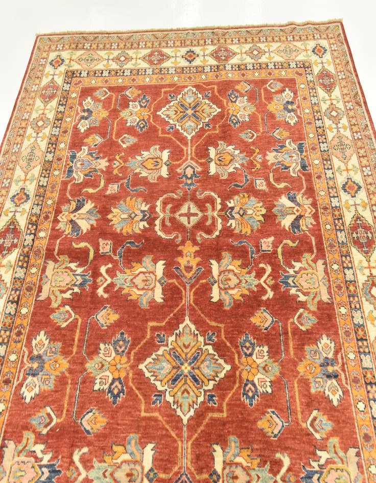 Detail image of  6' 1 x 9'  Hand Knotted Kazak Oriental Rug