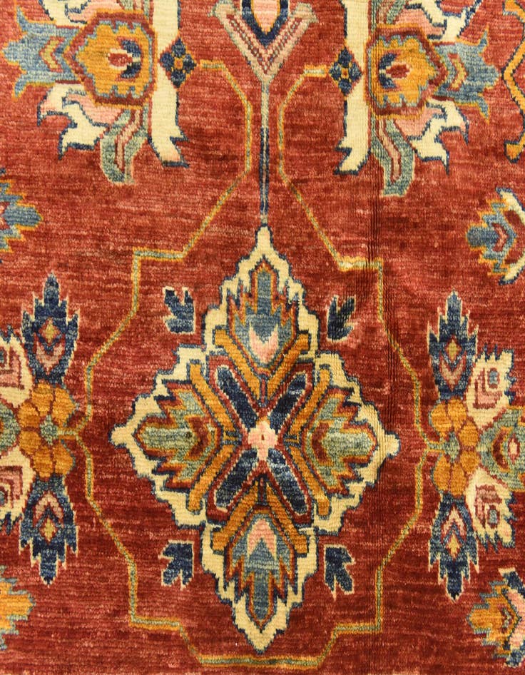 Detail image of  6' 1 x 9'  Hand Knotted Kazak Oriental Rug
