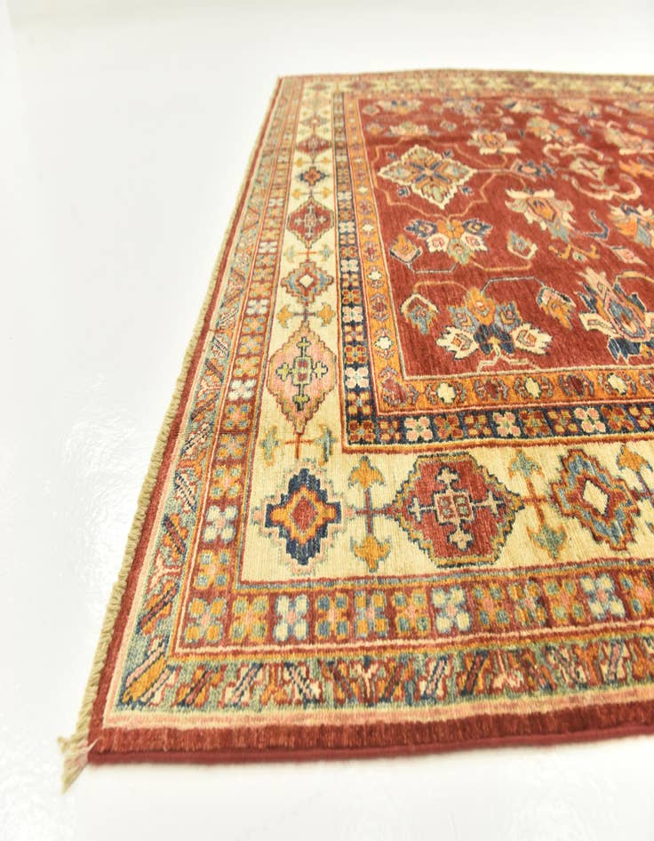 Detail image of  6' 1 x 9'  Hand Knotted Kazak Oriental Rug