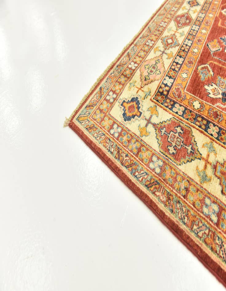 Detail image of  6' 1 x 9'  Hand Knotted Kazak Oriental Rug