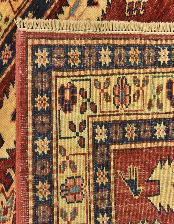 Detail image of  3' 3 x 4' 6  Hand Knotted Kazak Oriental Rug