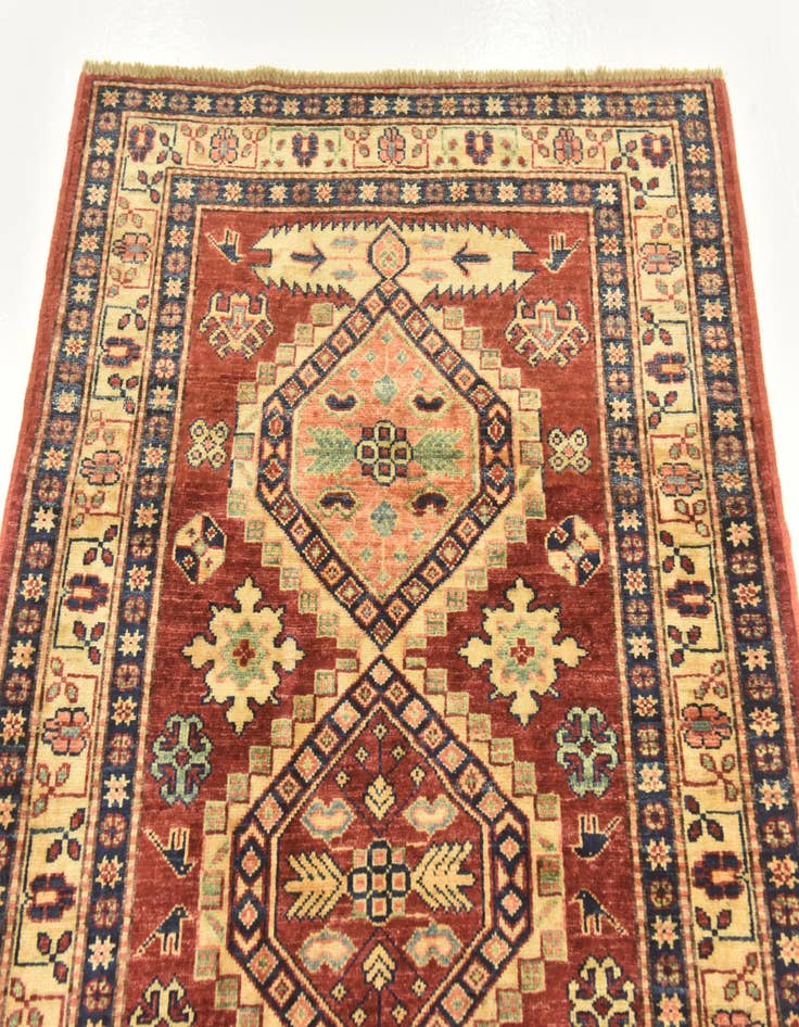 Detail image of  3' 3 x 4' 6  Hand Knotted Kazak Oriental Rug