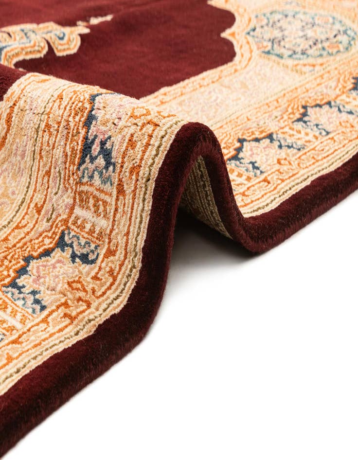 Detail image of  4' 6 x 6' 7  Hand Knotted Kerman Wool Rug