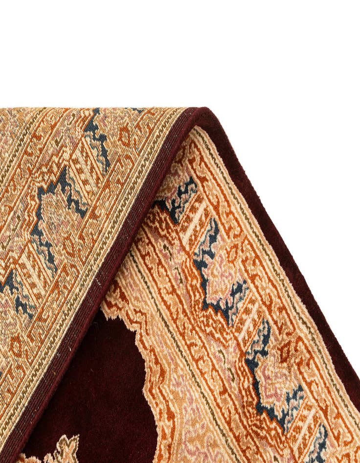 Detail image of  4' 6 x 6' 7  Hand Knotted Kerman Wool Rug