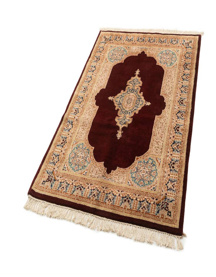 Detail image of  4' 6 x 6' 6  Hand Knotted Kerman Wool Rug