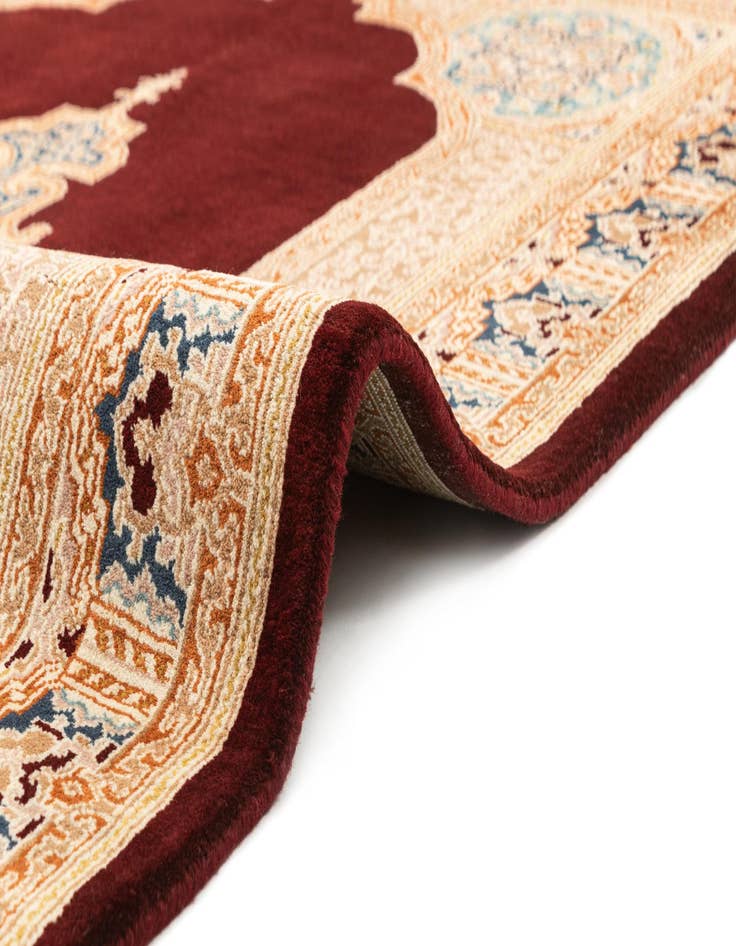 Detail image of  4' 6 x 6' 6  Hand Knotted Kerman Wool Rug