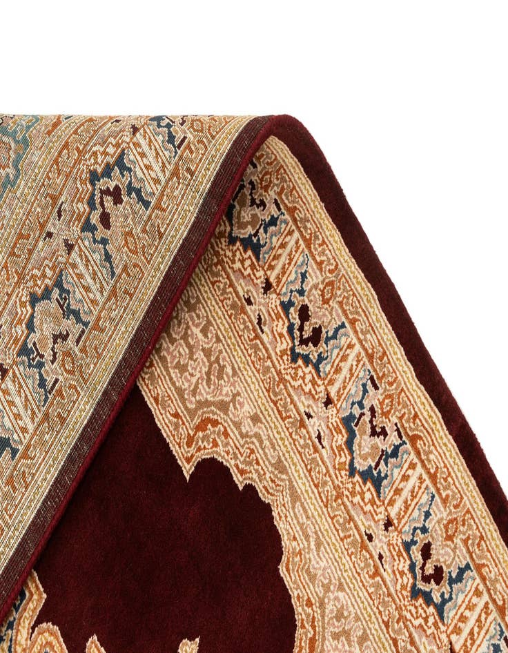 Detail image of  4' 6 x 6' 6  Hand Knotted Kerman Wool Rug