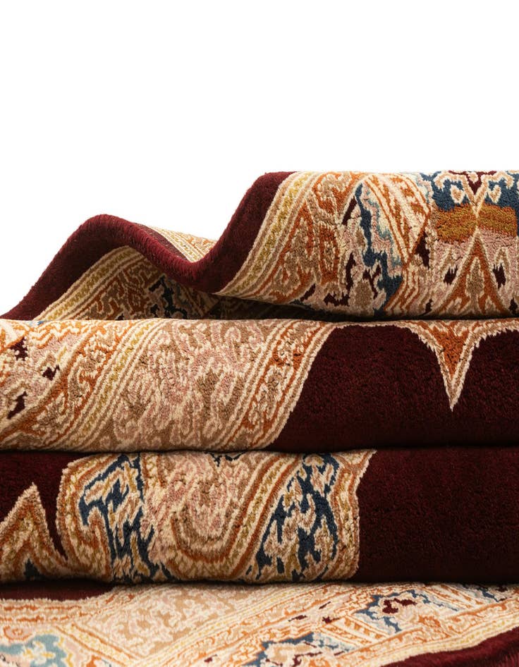 Detail image of  4' 6 x 6' 6  Hand Knotted Kerman Wool Rug