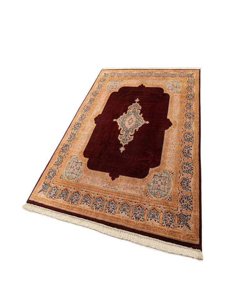 Detail image of  8' 4 x 9' 9  Hand Knotted Kerman Wool Rug