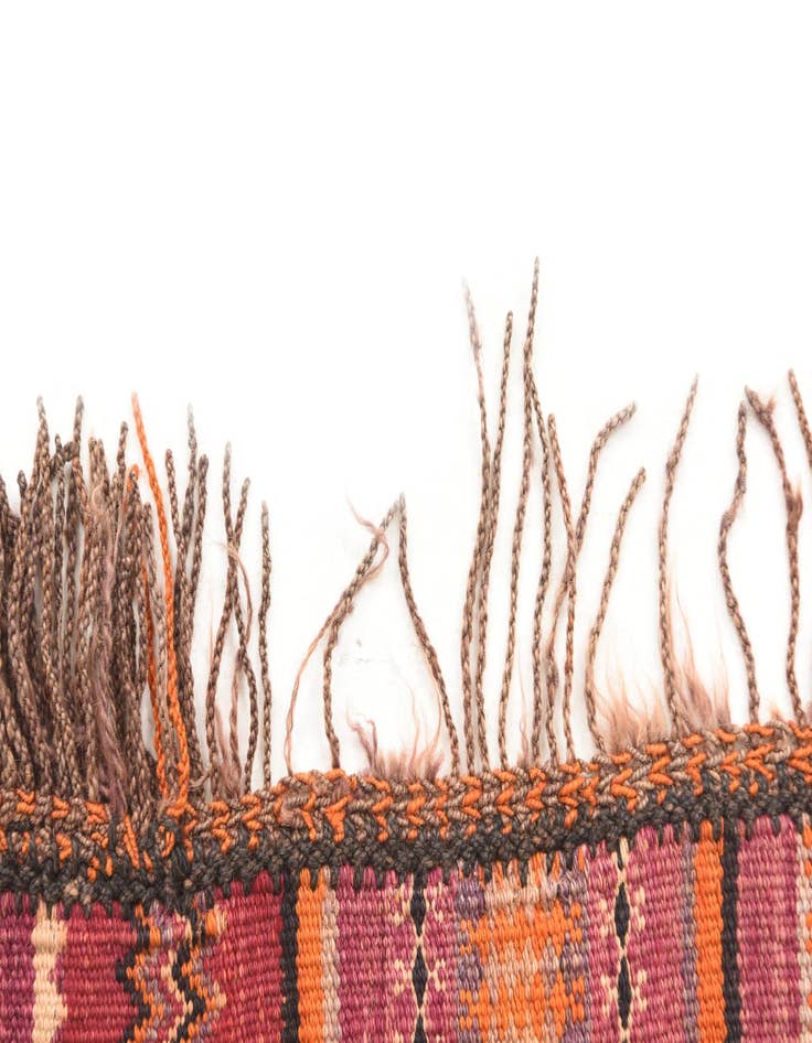 Detail image of  2' 10 x 4'  Hand Woven Kilim Afghan Wool Rug