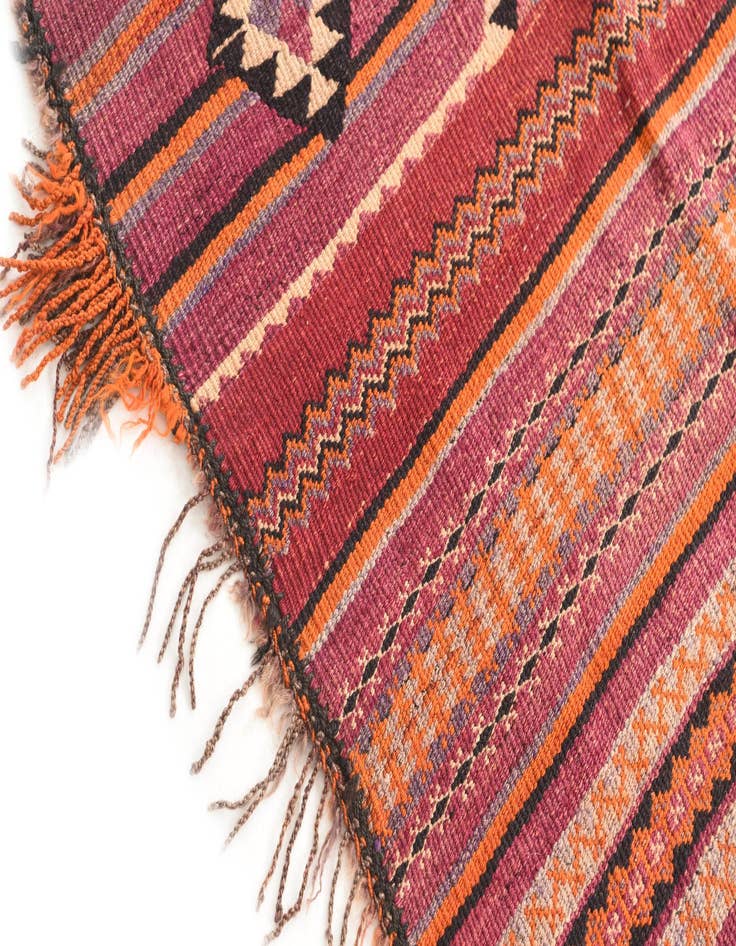 Detail image of  2' 10 x 4'  Hand Woven Kilim Afghan Wool Rug