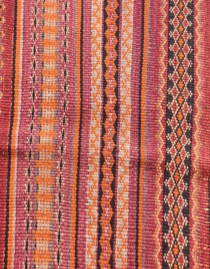 Detail image of  2' 10 x 4'  Hand Woven Kilim Afghan Wool Rug