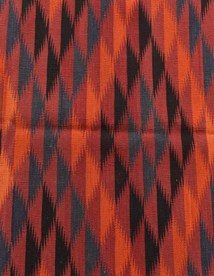 Detail image of 4' 3 x 7' 7 Hand Woven Kilim Afghan Wool Rug