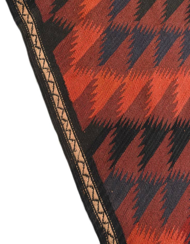 Detail image of  4' 3 x 7' 7  Hand Woven Kilim Afghan Wool Rug