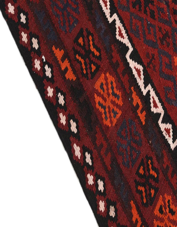 Detail image of  7' 4 x 9' 9  Hand Woven Kilim Afghan Wool Rug