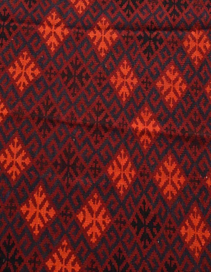 Detail image of  7' 4 x 9' 9  Hand Woven Kilim Afghan Wool Rug