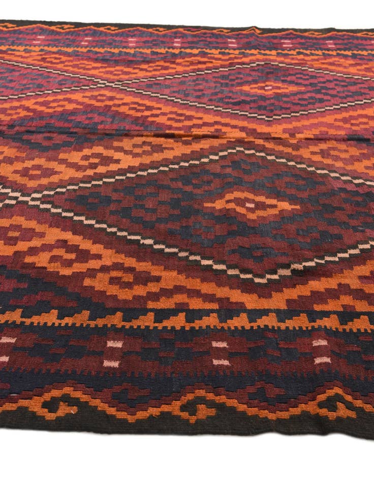 Detail image of  8' 10 x 15' 10  Hand Woven Kilim Afghan Wool Rug
