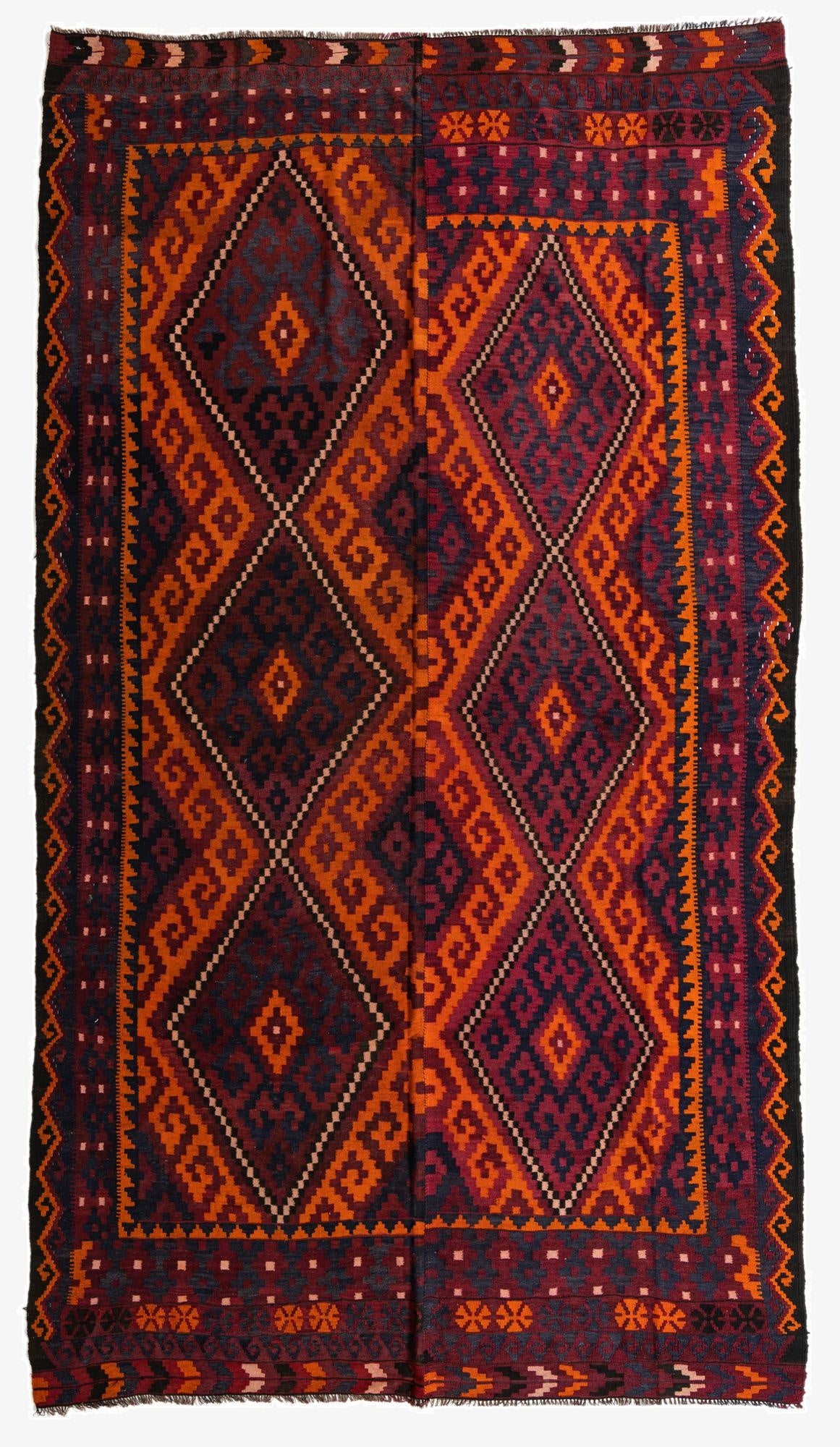  8' 10 x 15' 10  Hand Woven Kilim Afghan Wool Rug