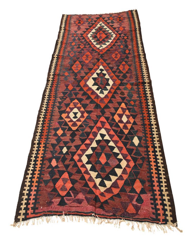 Detail image of  4' 9 x 7' 9  Hand Woven Kilim Fars Wool Rug