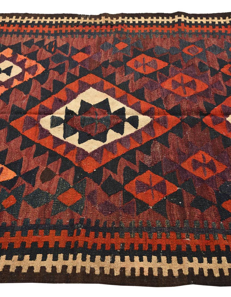 Detail image of  4' 9 x 7' 9  Hand Woven Kilim Fars Wool Rug