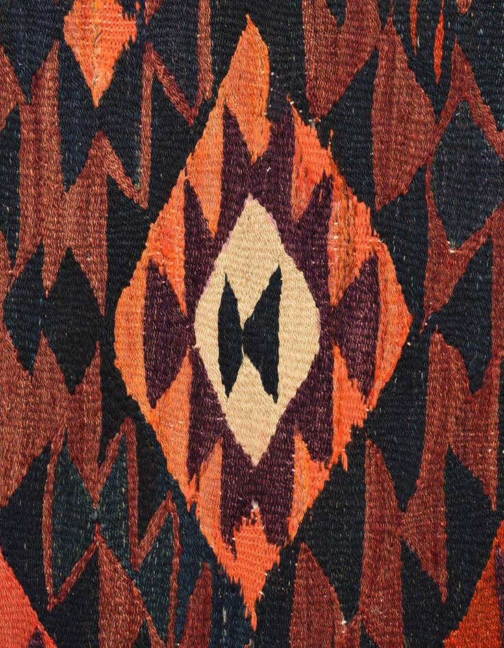 Detail image of  4' 9 x 7' 9  Hand Woven Kilim Fars Wool Rug
