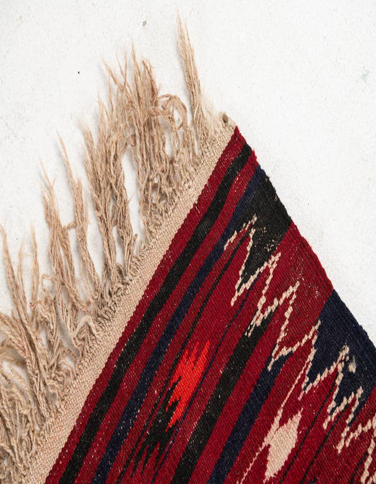 Detail image of  4' 3 x 6' 7  Hand Woven Kilim Fars Wool Rug