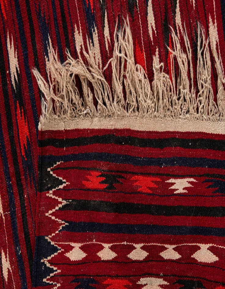 Detail image of  4' 3 x 6' 7  Hand Woven Kilim Fars Wool Rug